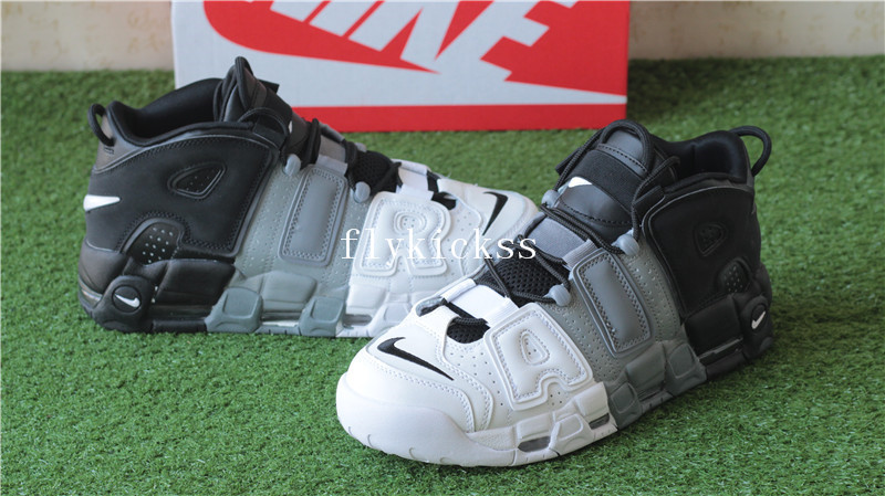 Nike Air More Uptempo Tri Color Black Grey White